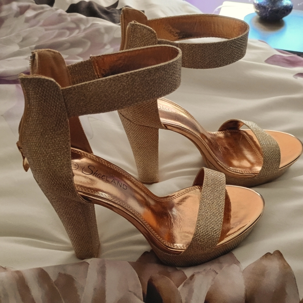 Women's Gold Platform Heels